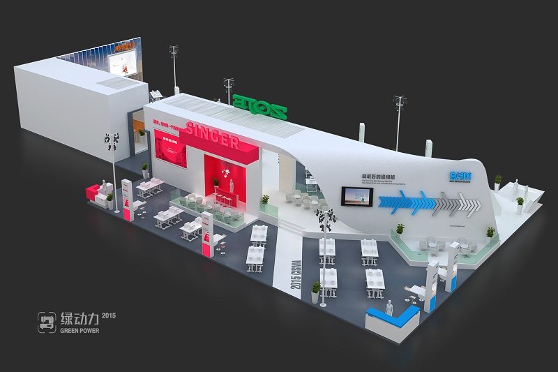 上海縫紉機械設備展臺搭建,勝家縫紉設備
